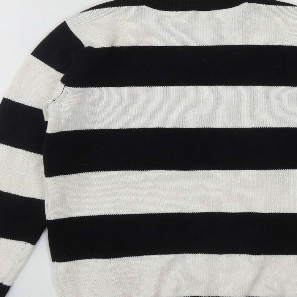 AriZona Boys Multicoloured Round Neck Striped Acrylic Pullover Jumper Size 10-11 Years