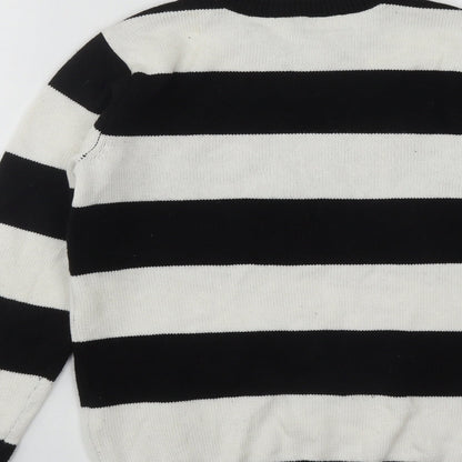 AriZona Boys Multicoloured Round Neck Striped Acrylic Pullover Jumper Size 10-11 Years