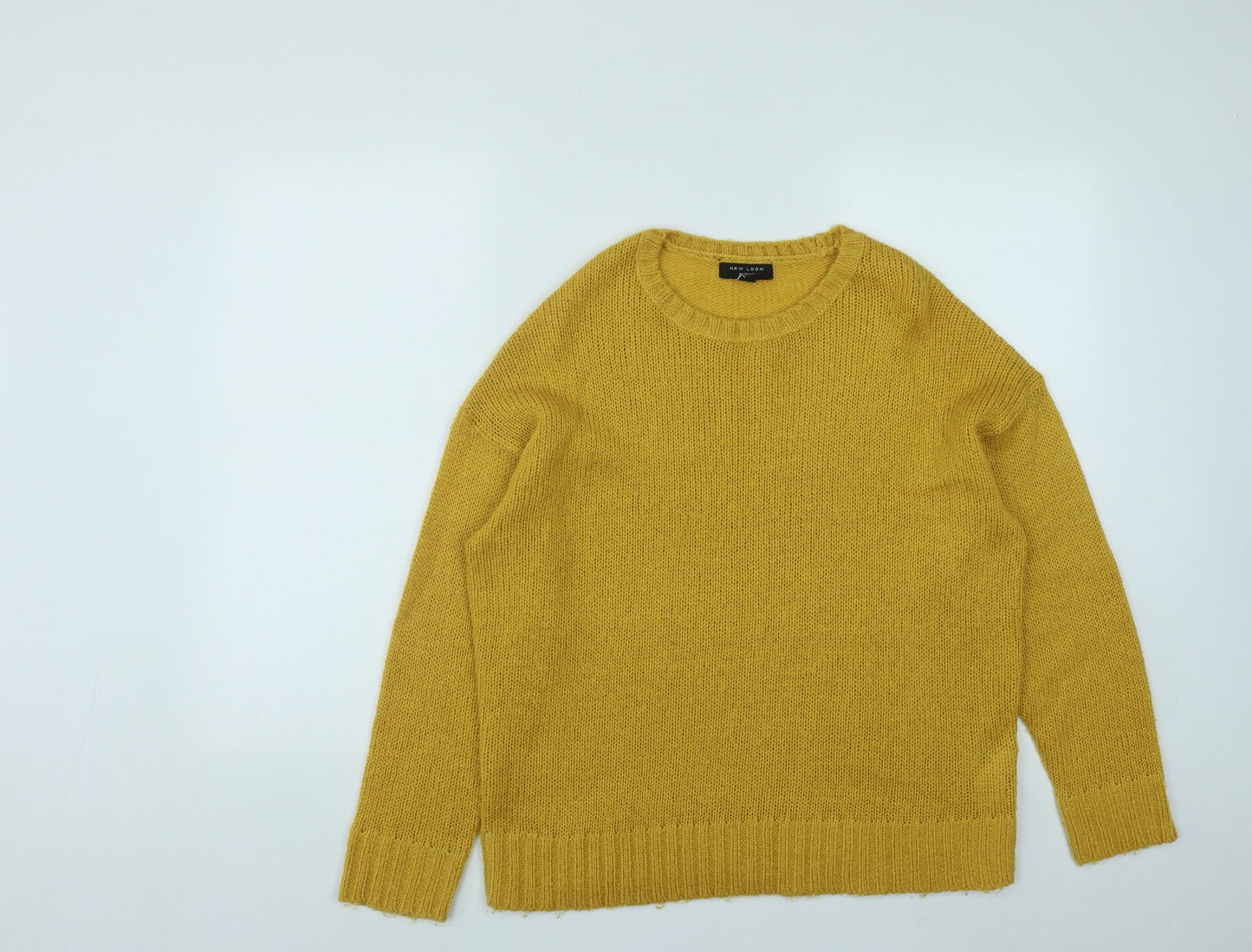 Womens UK Size S New Look Yellow Pullover Jumper