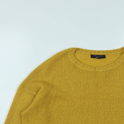 Womens UK Size S New Look Yellow Pullover Jumper