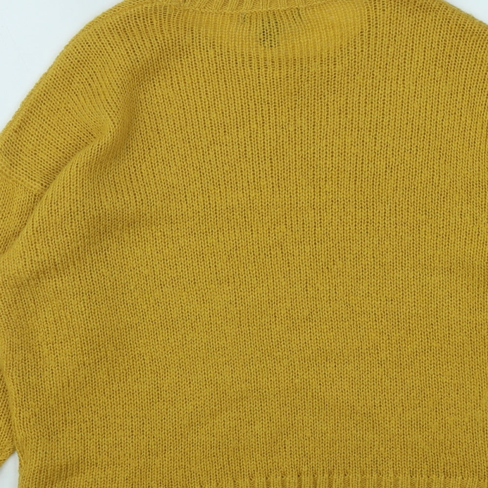 Womens UK Size S New Look Yellow Pullover Jumper