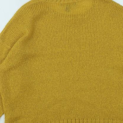 Womens UK Size S New Look Yellow Pullover Jumper