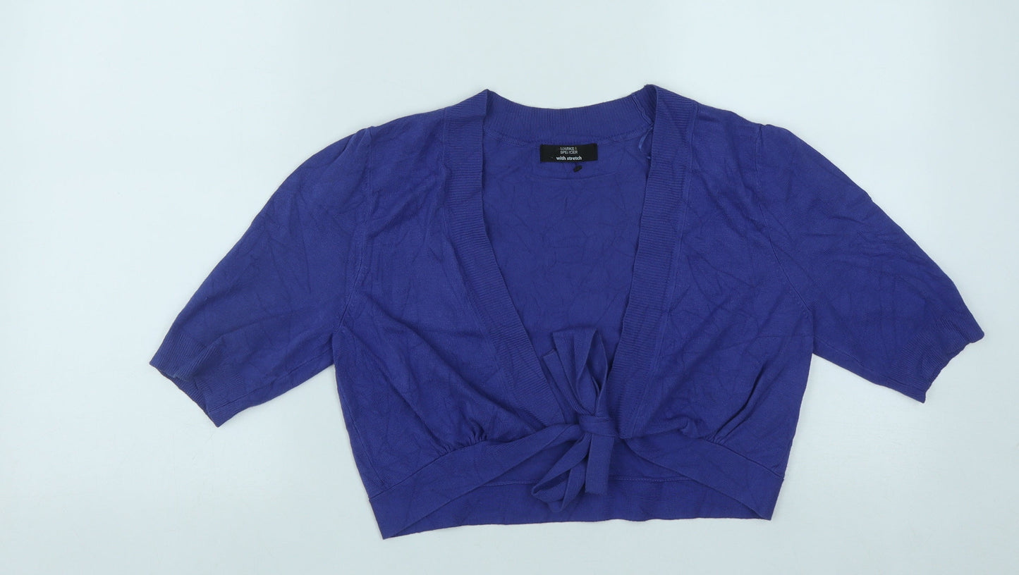 Womens UK Size 14 Marks and Spencer Blue Shrug Jumper