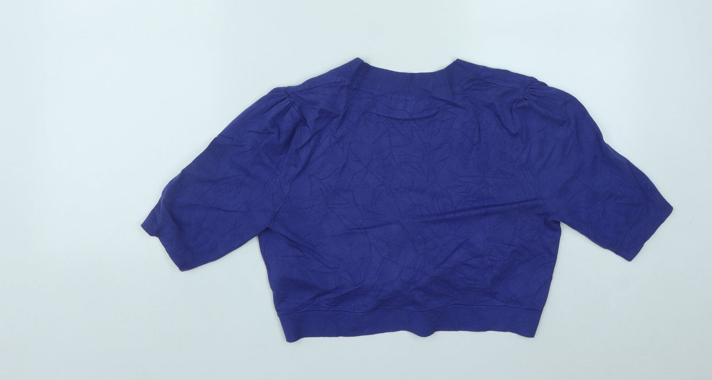 Womens UK Size 14 Marks and Spencer Blue Shrug Jumper
