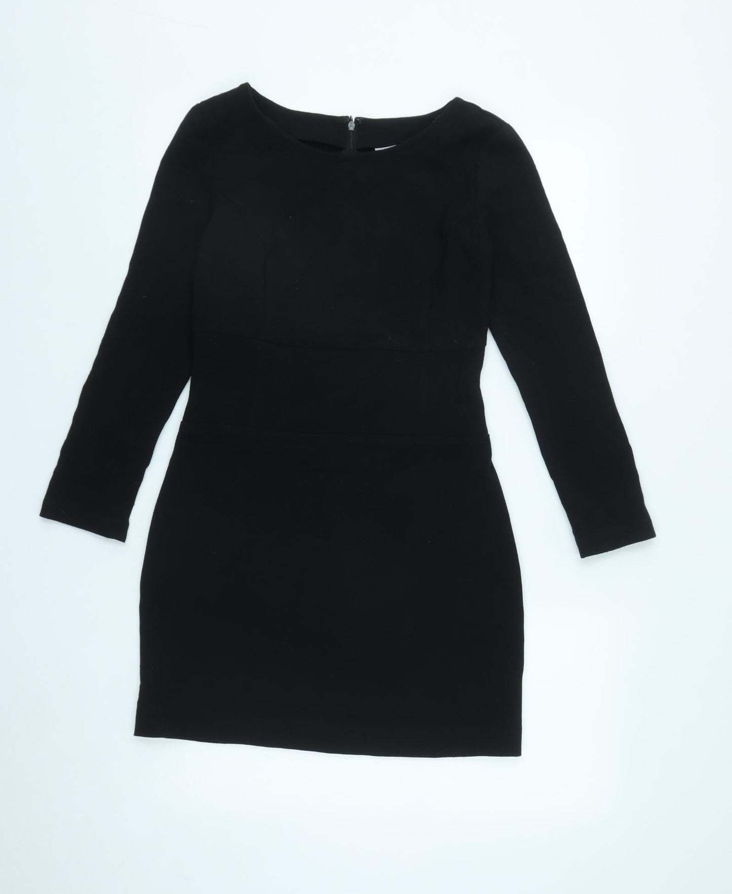 Karl Marc John Womens Black  Polyester A-Line  Size XS  Scoop Neck Zip
