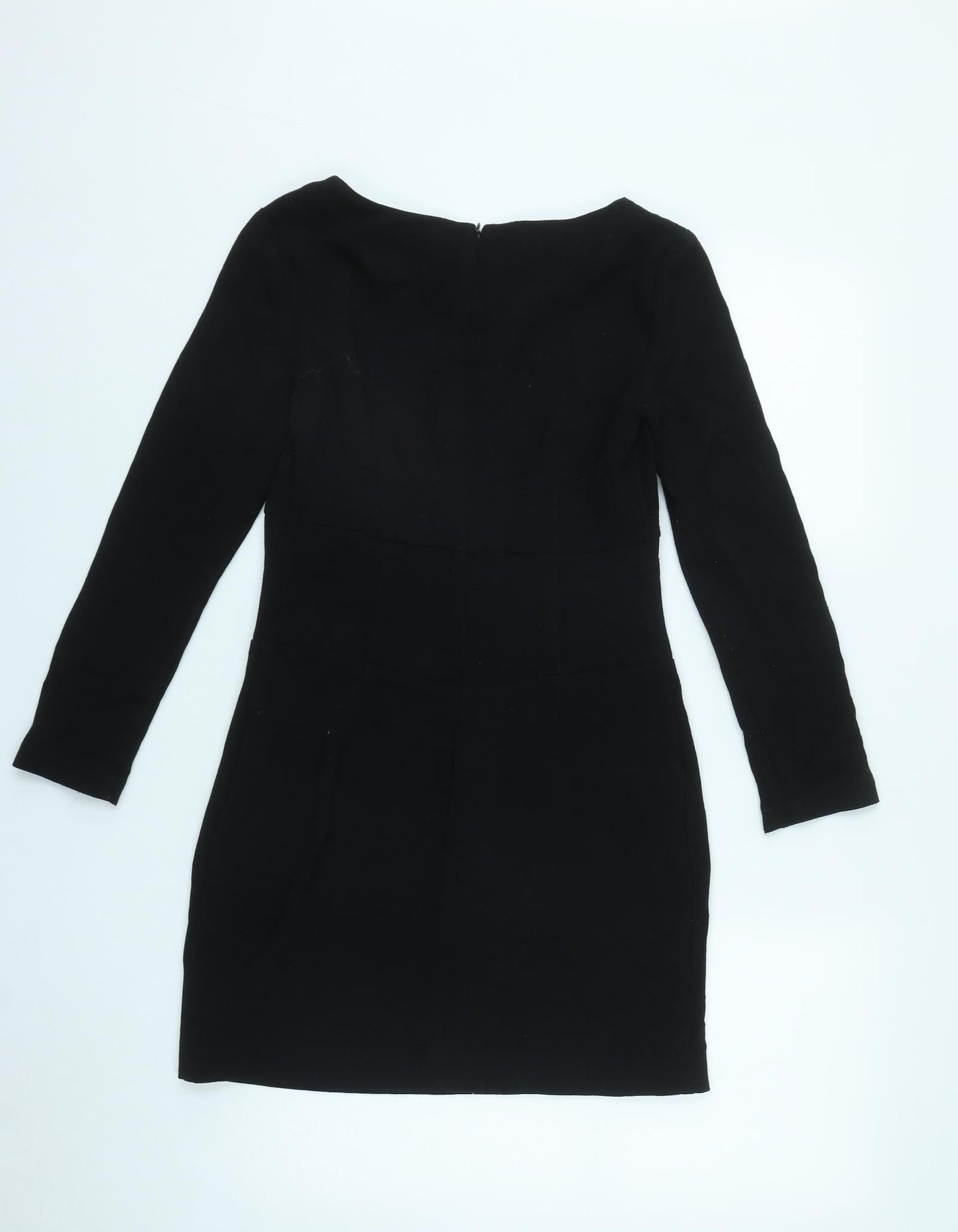 Karl Marc John Womens Black  Polyester A-Line  Size XS  Scoop Neck Zip
