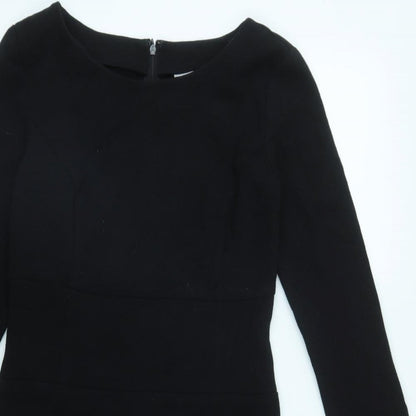 Karl Marc John Womens Black  Polyester A-Line  Size XS  Scoop Neck Zip