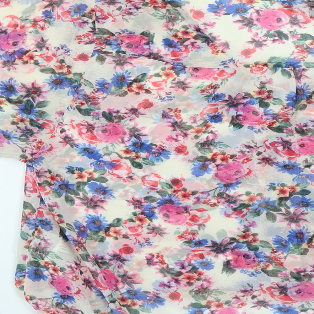 Womens UK Size 10 New Look Multicoloured Basic Button-Up