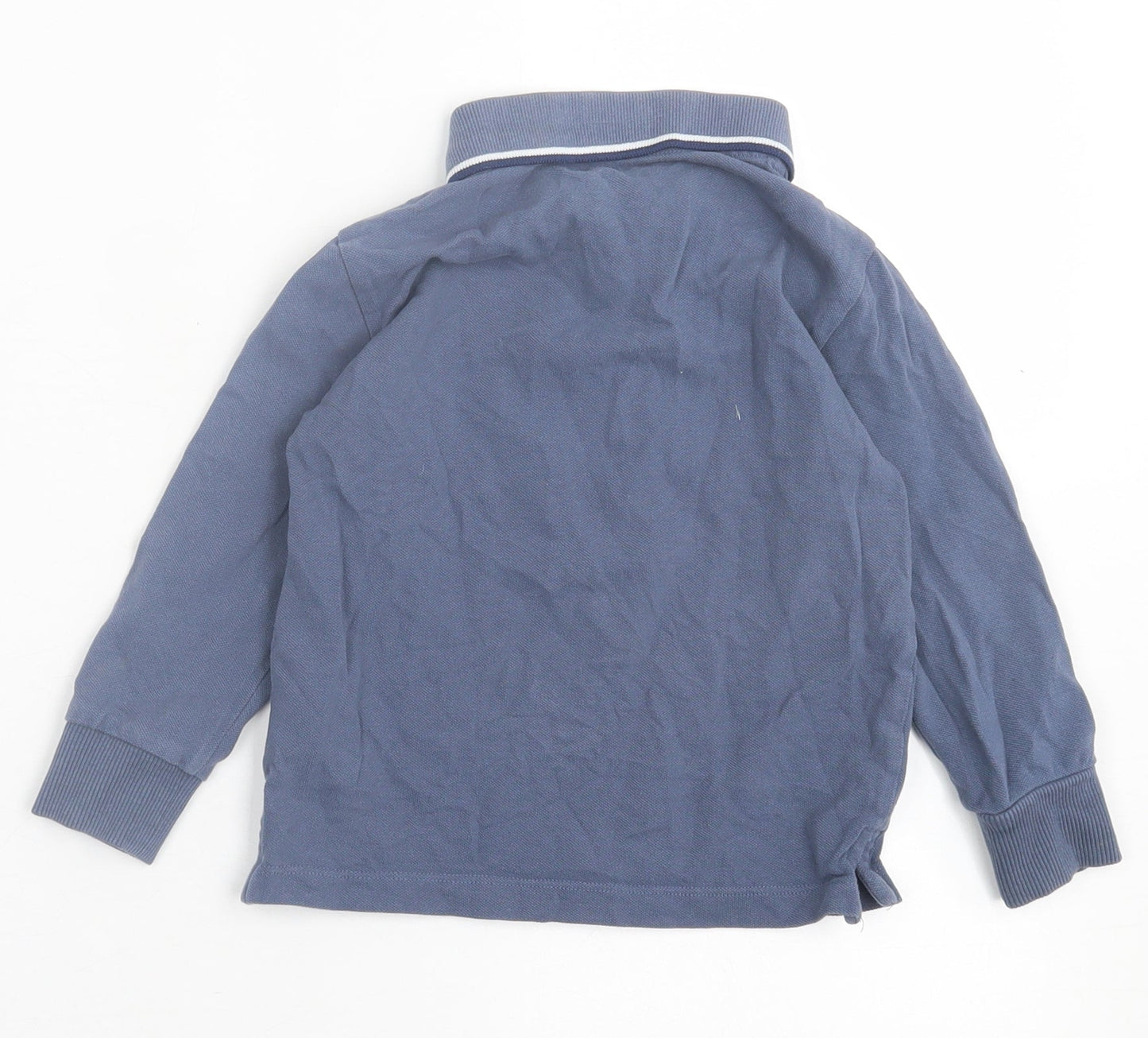 NEXT Boys Blue  Cotton Basic Polo Size 2-3 Years Collared Button