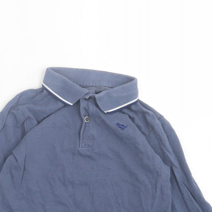 NEXT Boys Blue  Cotton Basic Polo Size 2-3 Years Collared Button