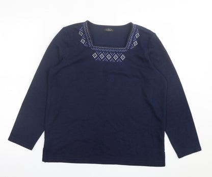 Womens UK Size S BM Blue Pullover Jumper