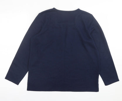 Womens UK Size S BM Blue Pullover Jumper