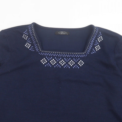 Womens UK Size S BM Blue Pullover Jumper