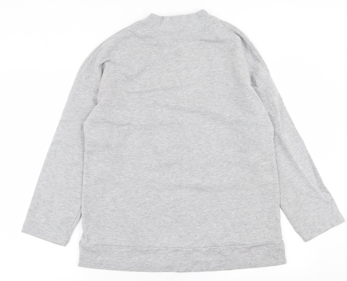 TU Womens Grey Crew Neck  Cotton Pullover Jumper Size 12