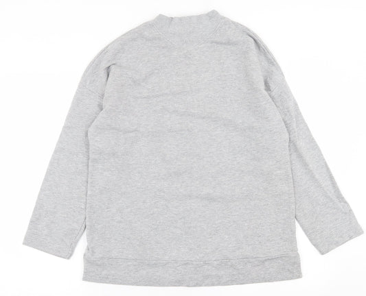 TU Womens Grey Crew Neck  Cotton Pullover Jumper Size 12