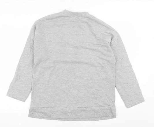 TU Womens Grey Crew Neck  Cotton Pullover Jumper Size 12