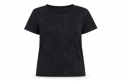 Bonmarché Womens Black Viscose Basic T-Shirt Size M Crew Neck