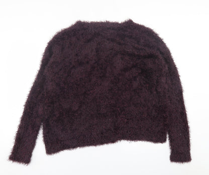 Womens UK Size 14 Topshop Purple Cardigan Jumper
