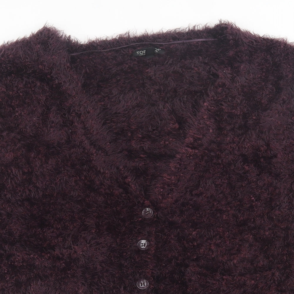 Womens UK Size 14 Topshop Purple Cardigan Jumper