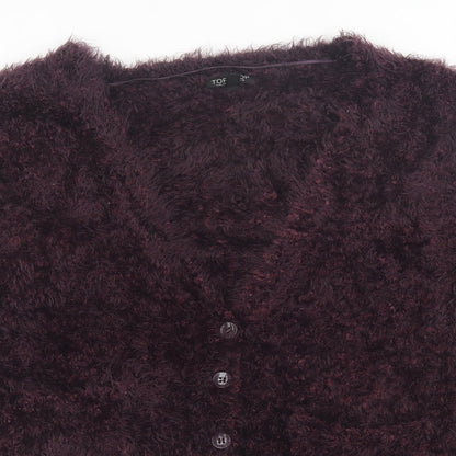 Womens UK Size 14 Topshop Purple Cardigan Jumper