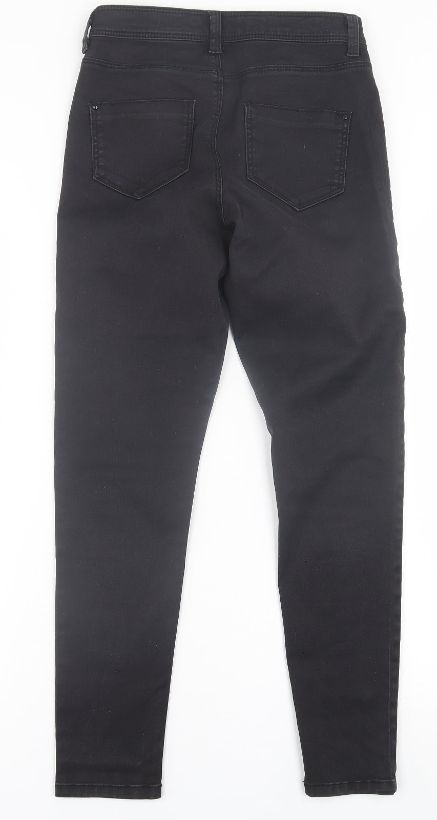 Dorothy Perkins Womens Black  Cotton Skinny Jeans Size 8 L26 in Regular Button