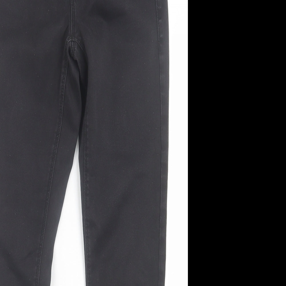 Dorothy Perkins Womens Black  Cotton Skinny Jeans Size 8 L26 in Regular Button
