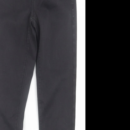 Dorothy Perkins Womens Black  Cotton Skinny Jeans Size 8 L26 in Regular Button