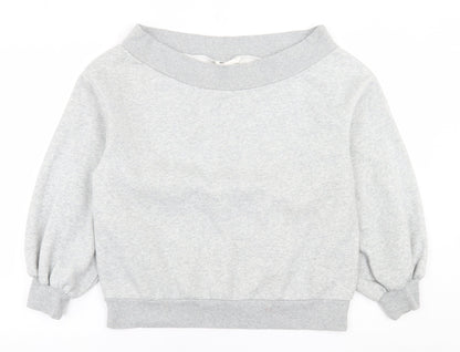 H&M Womens Grey  Cotton Pullover Sweatshirt Size L  Pullover