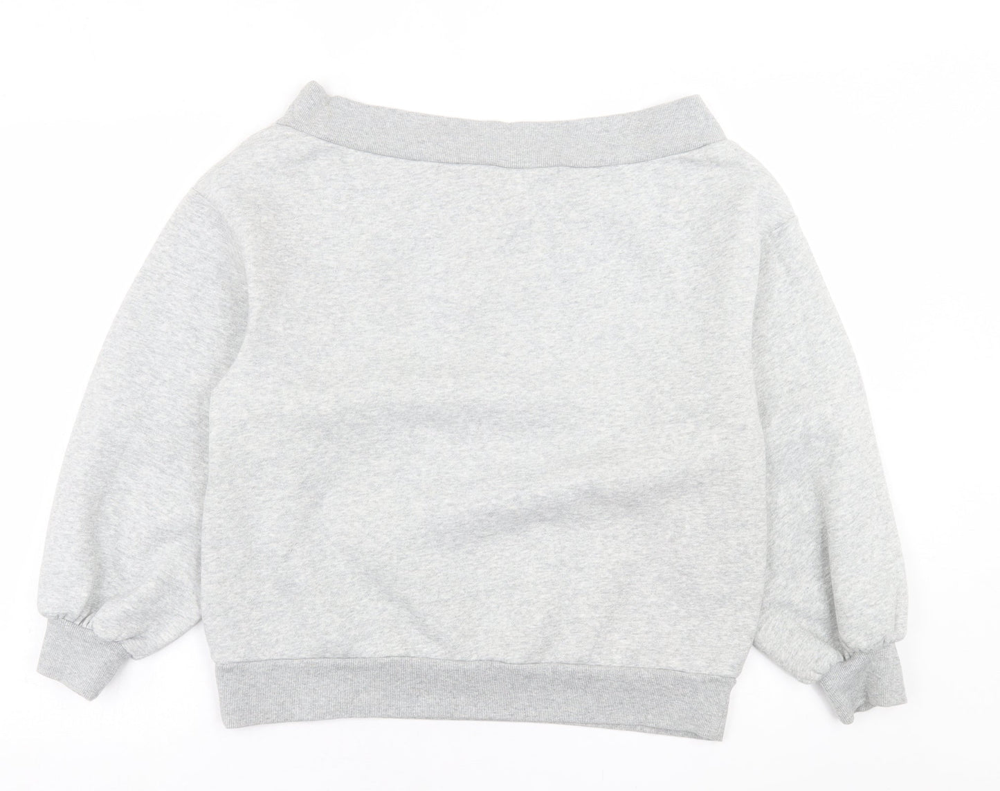 H&M Womens Grey  Cotton Pullover Sweatshirt Size L  Pullover