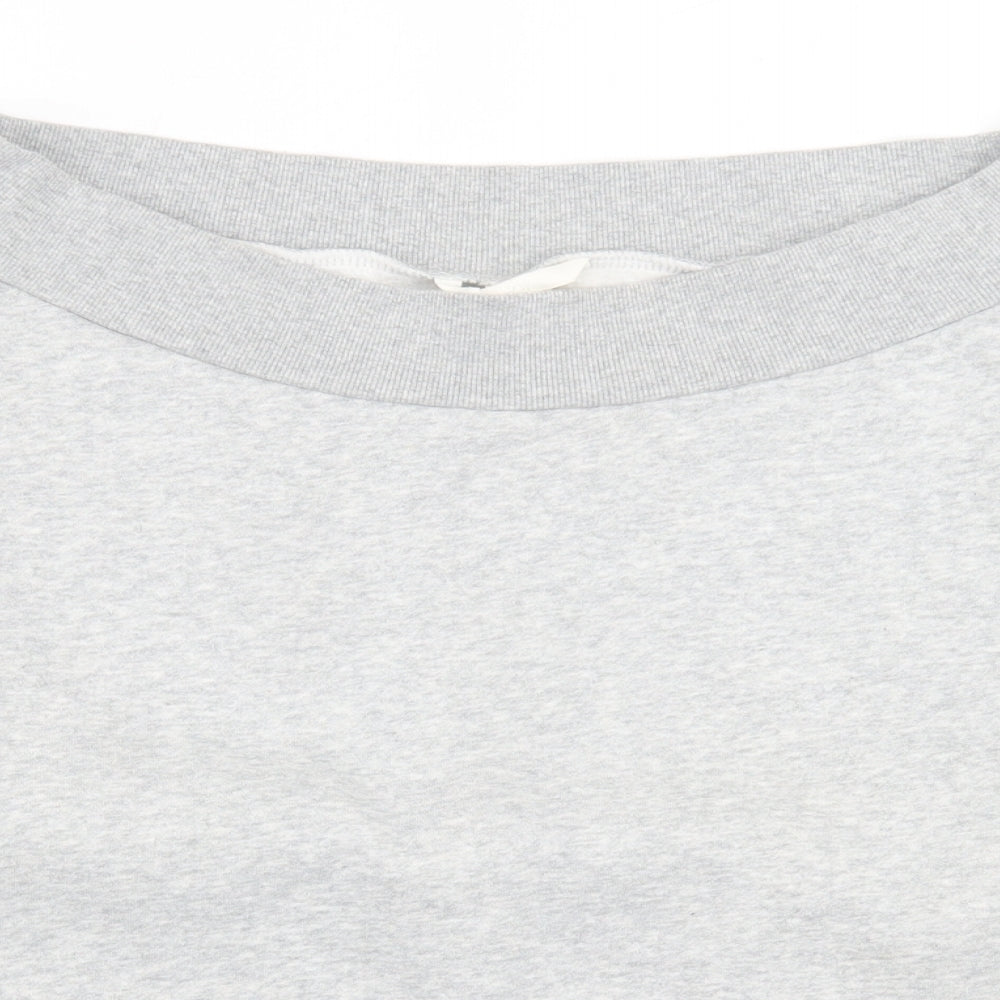 H&M Womens Grey  Cotton Pullover Sweatshirt Size L  Pullover
