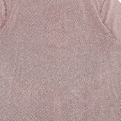 Debenhams Mens Red  Cotton  Polo Size L Collared Button