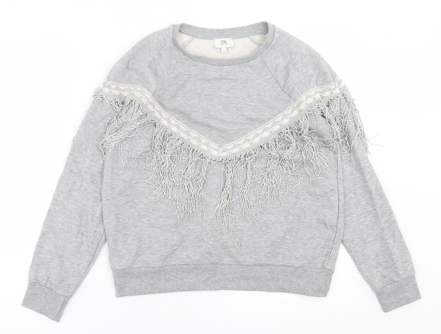 Womens UK Size 8 River Island Grey Pullover Jumper