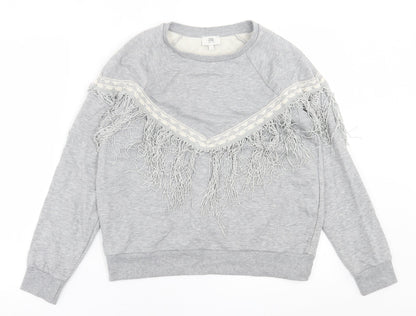 Womens UK Size 8 River Island Grey Pullover Jumper