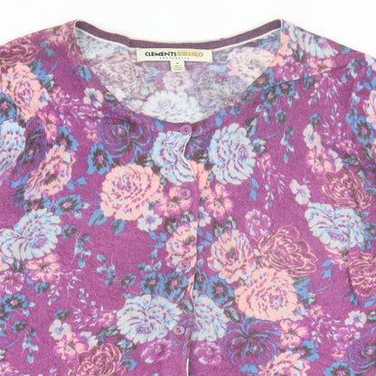 Womens UK Size 12 Clements Ribeiro Purple Cardigan Jumper