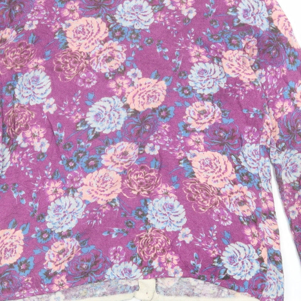 Womens UK Size 12 Clements Ribeiro Purple Cardigan Jumper
