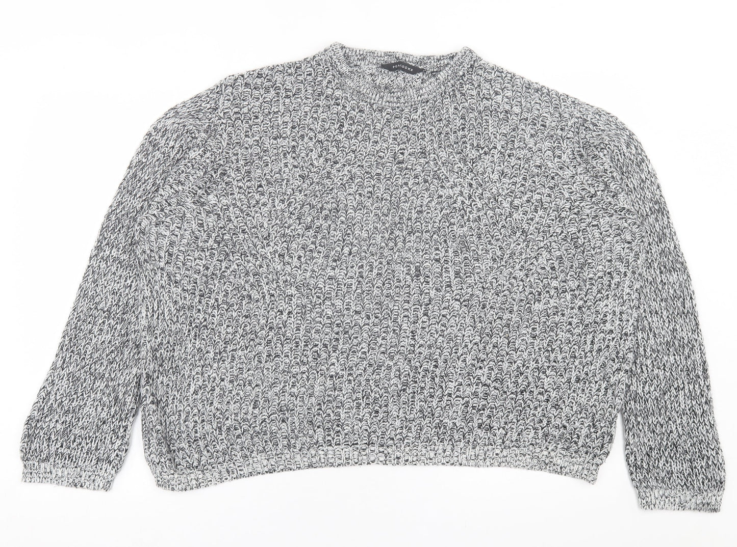 Womens UK Size L Peacocks Grey Pullover Jumper