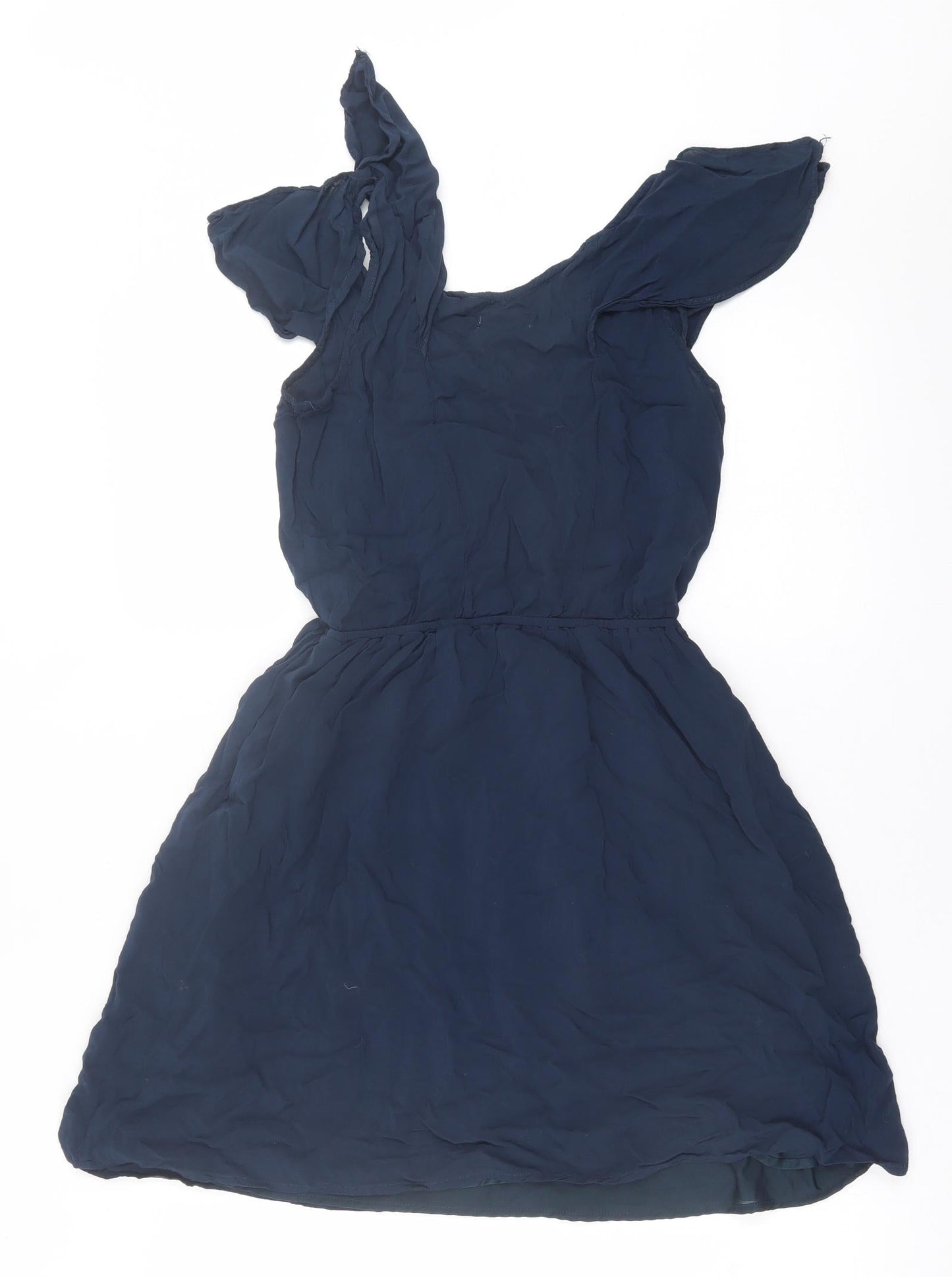 Pull&Bear Womens Blue  Polyester A-Line  Size M  V-Neck Pullover