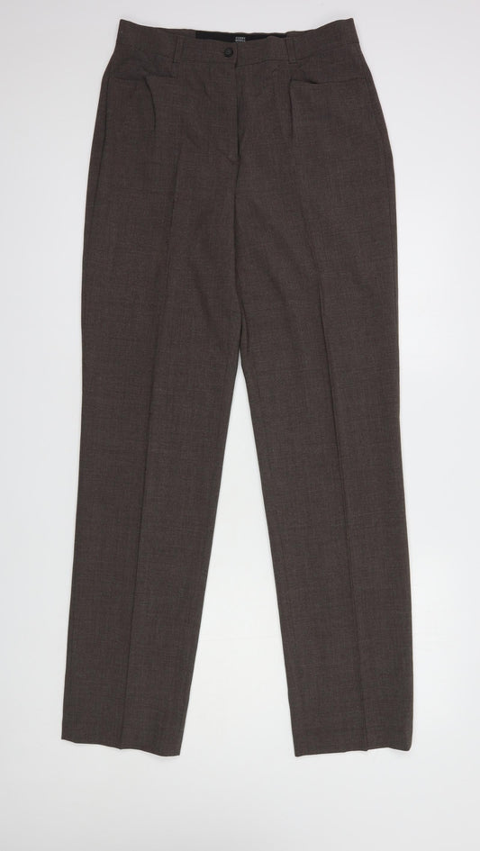 Womens UK Size 14 Gerry Weber Regular Fit Dress Pants Brown Trousers