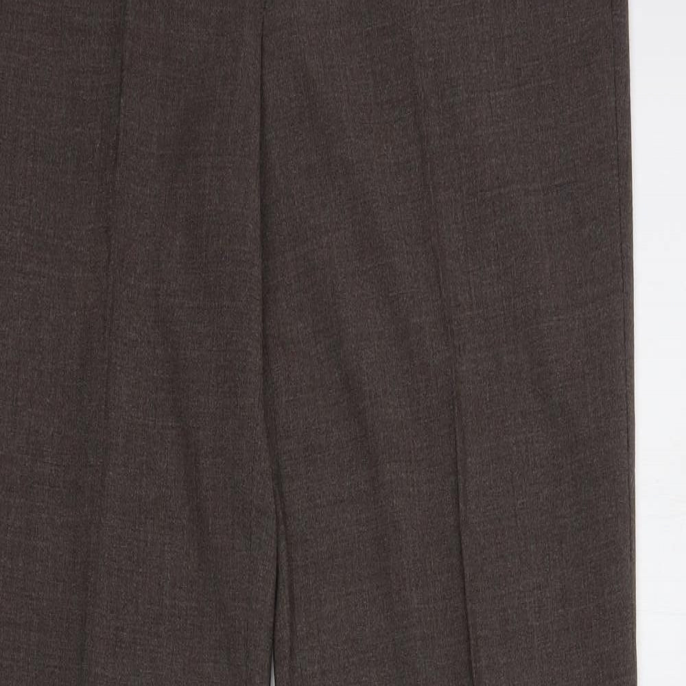 Womens UK Size 14 Gerry Weber Regular Fit Dress Pants Brown Trousers
