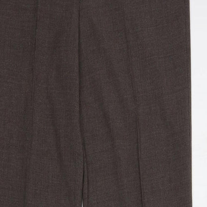 Womens UK Size 14 Gerry Weber Regular Fit Dress Pants Brown Trousers