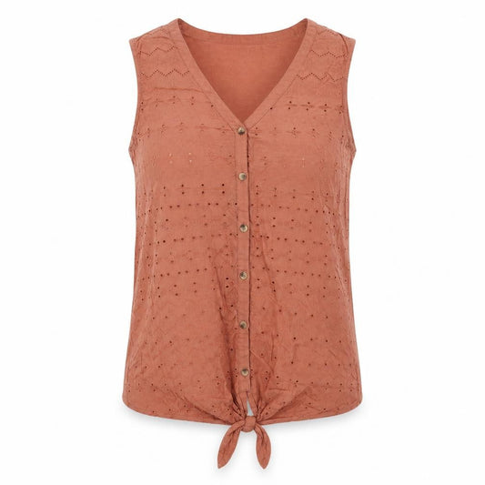 Womens UK Size XS Dunnes Stores Brown Basic Blouse