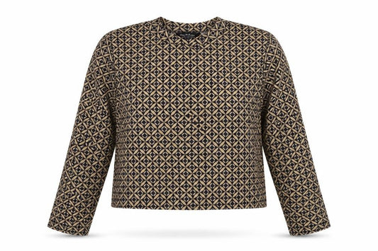Womens UK Size 14 Miss Selfridge Beige Cropped Blouse