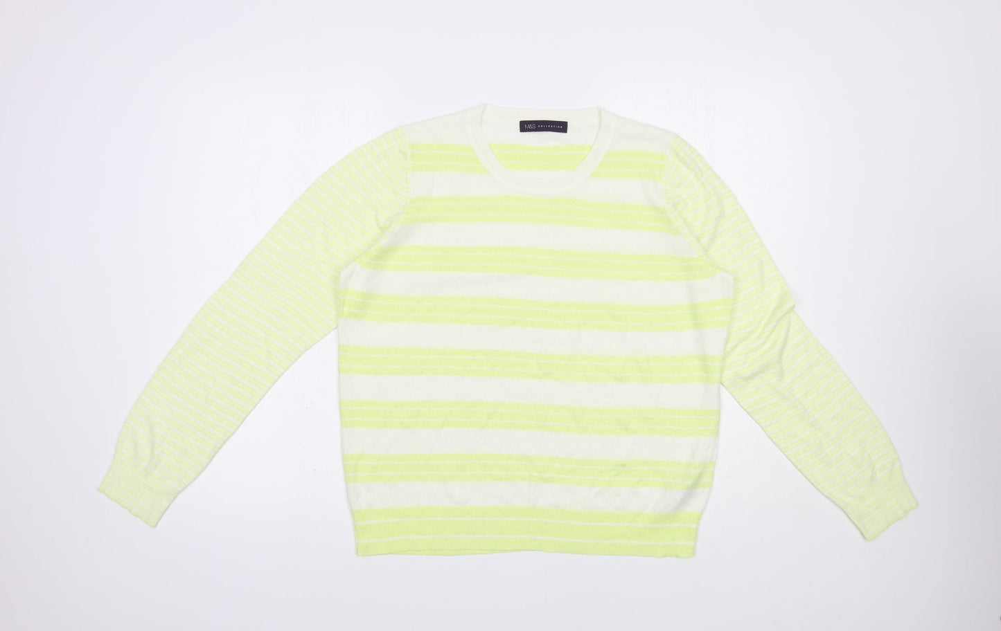 Womens UK Size 14 Marks and Spencer White Pullover Jumper