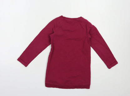 name it Girls Purple  Cotton Pullover Sweatshirt Size 4 Years  Pullover - Hedgehog