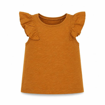 NEXT Baby Brown  Cotton Basic Blouse Size 12-18 Months Crew Neck Pullover