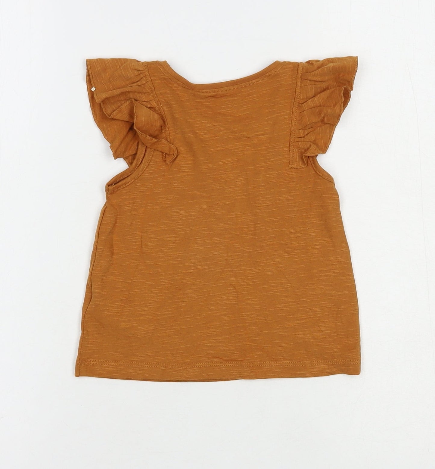 NEXT Baby Brown  Cotton Basic Blouse Size 12-18 Months Crew Neck Pullover