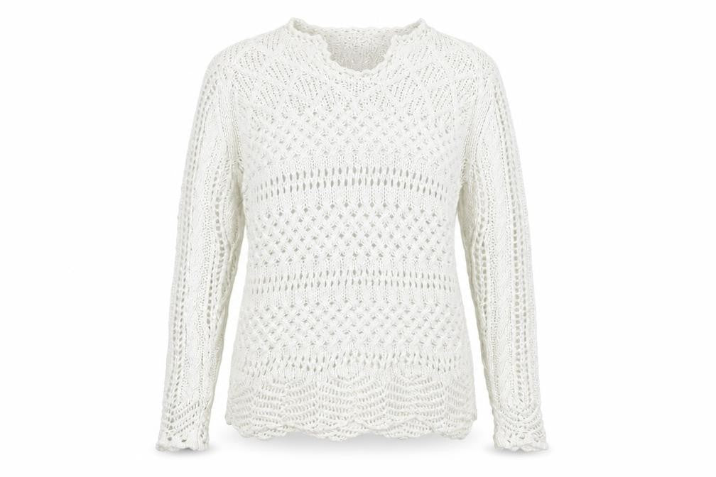 Womens UK Size XL Amaryllis White Pullover Jumper