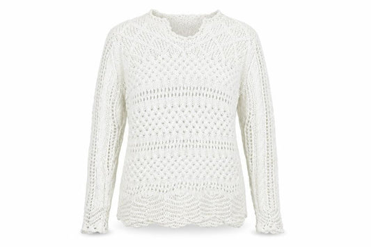 Womens UK Size XL Amaryllis White Pullover Jumper
