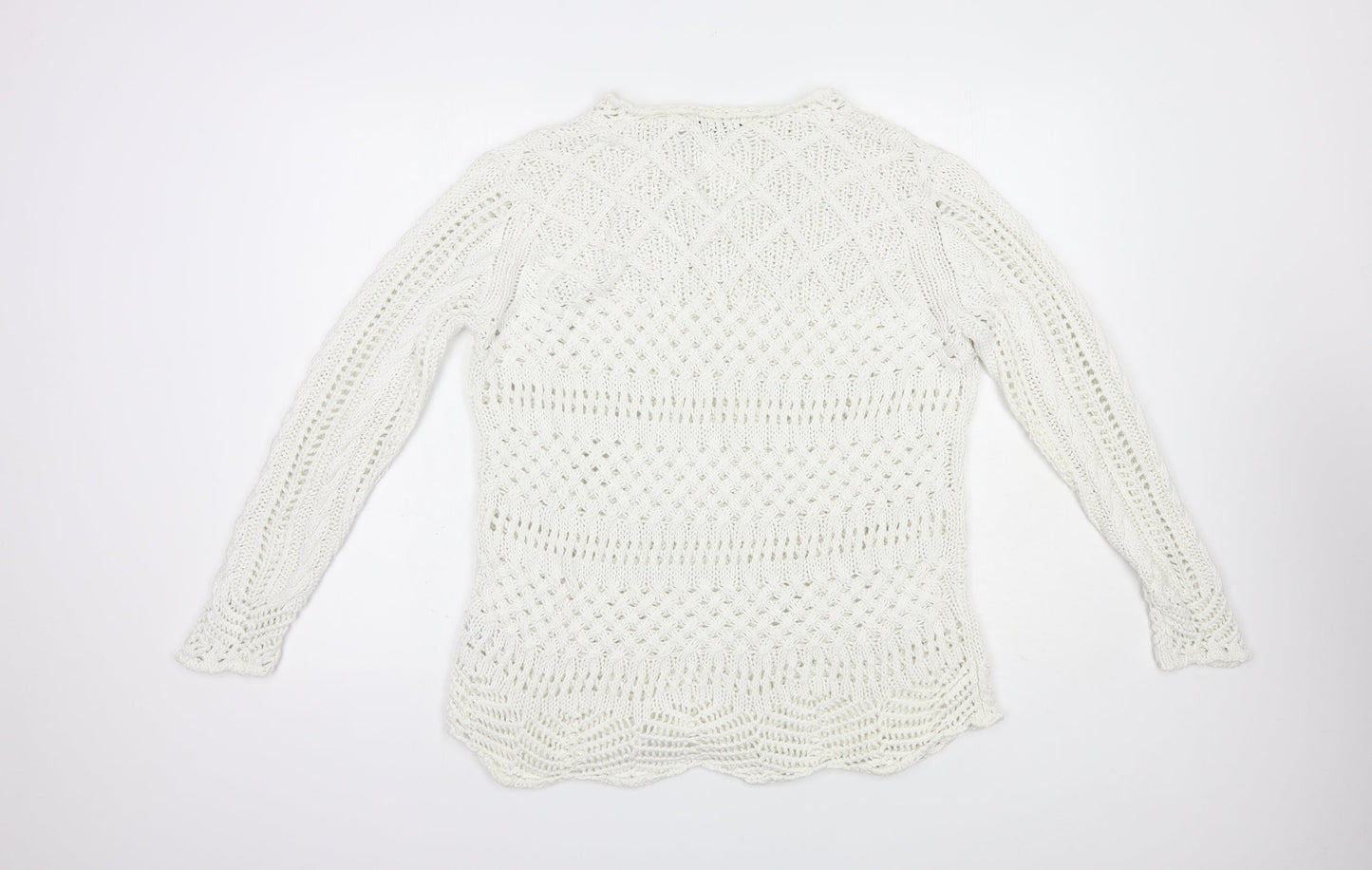 Womens UK Size XL Amaryllis White Pullover Jumper