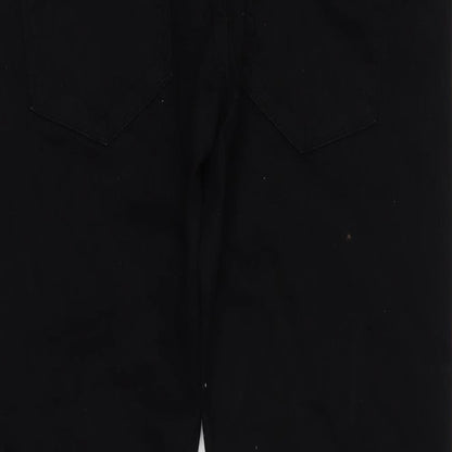 Dunnes Stores Womens Black  Cotton Straight Jeans Size 40 in L32 in Regular Button
